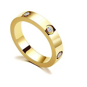 Gold Plated Cubic Zirconia Promise Ring